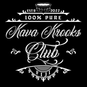 Kava Krooks Club - White - Mens Block T shirt Design