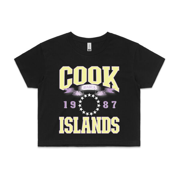 Cook Islands PASTEL - Womens Crop Tee Thumbnail