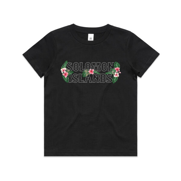 Solomon Islands Pink Hibiscus - Kids Youth T shirt Thumbnail