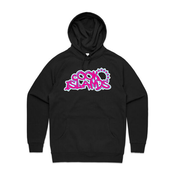 Cook Islands 682 - pink graffiti -  Mens Supply Hood Thumbnail